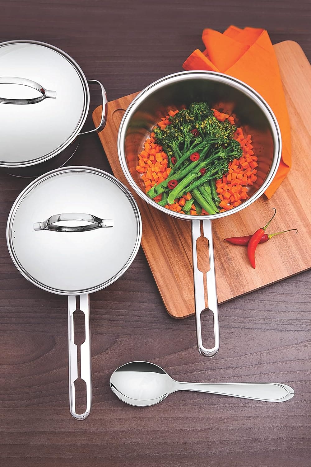 Jogo de Panelas Tramontina Allegra em Aço Inox com Fundo Tri... - Image 5