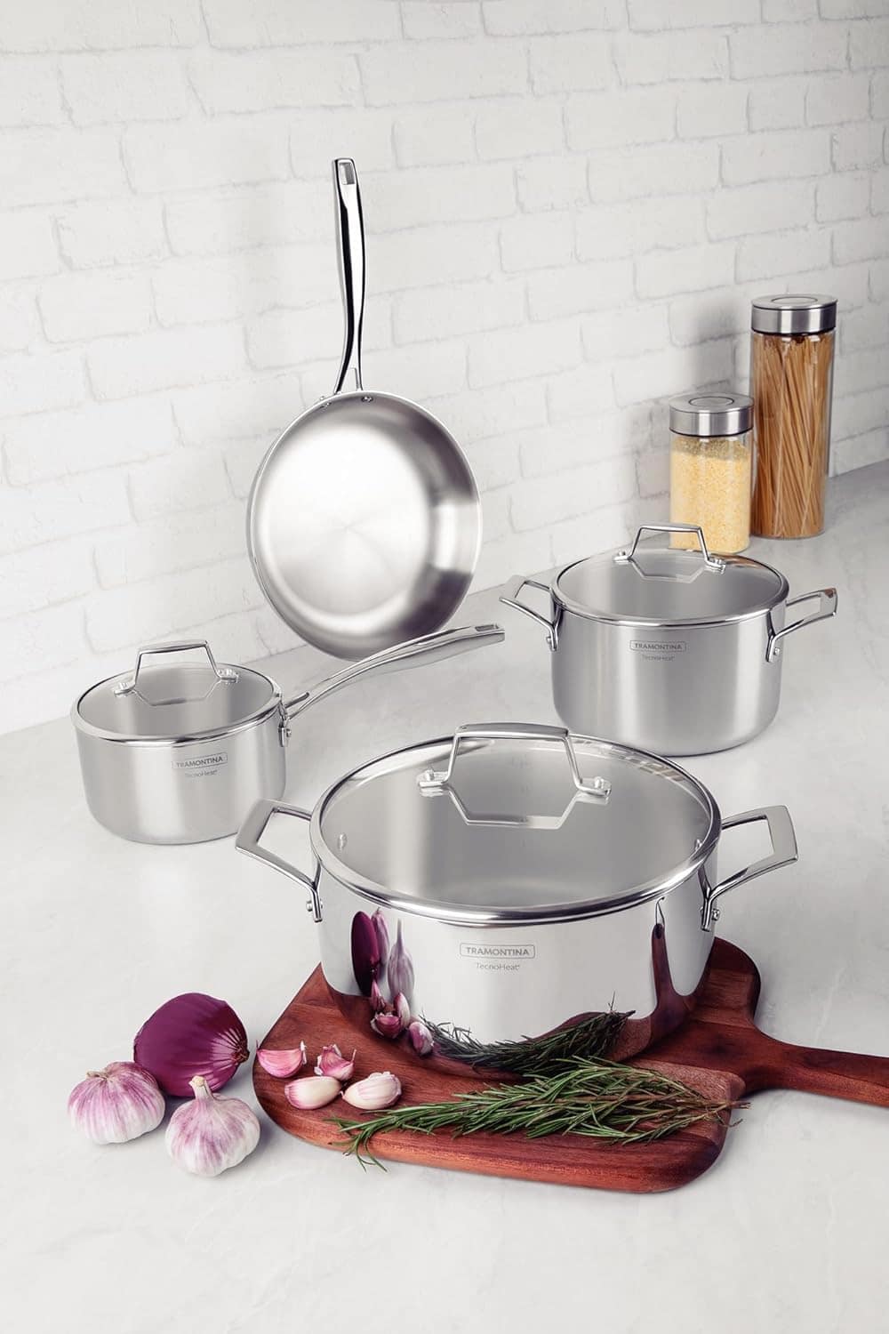 Jogo de Panelas Tramontina Grano em Aço Inox com Corpo Tripl... - Image 2