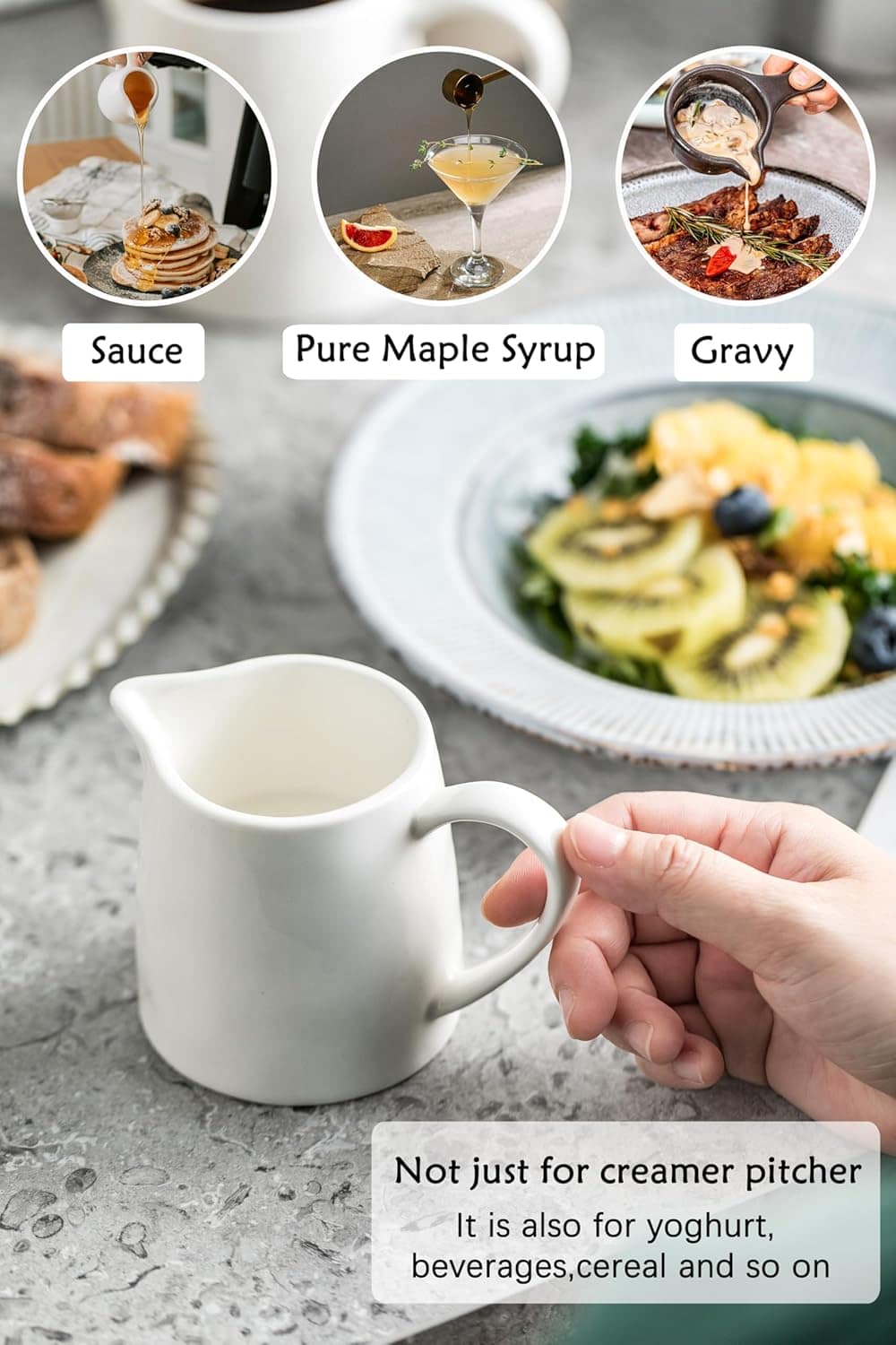 Jarro de cerâmica – Jarro de porcelana para café de 540 ml c... - Image 3