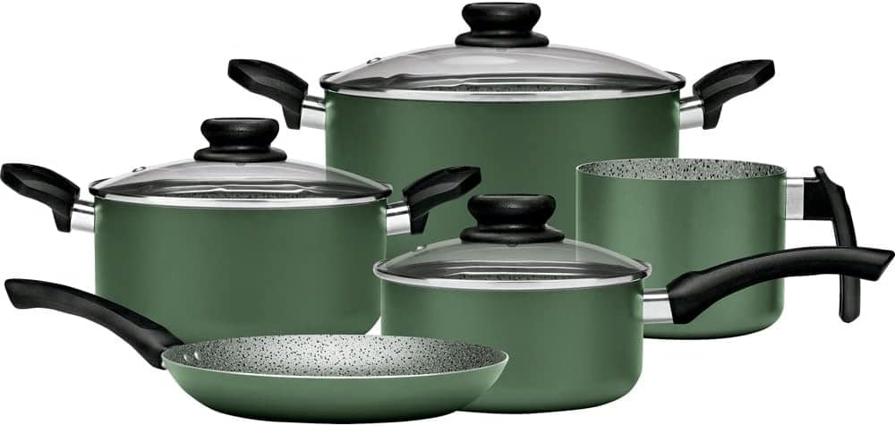 Panelux CONJUNTO PANELAS ALUM 5 PCS AA ST PRA/VERDE MAXIMUM ...