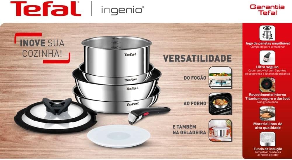 Jogo de Panelas Tefal Ingenio 4 Peças com Cabo Removível - Image 10