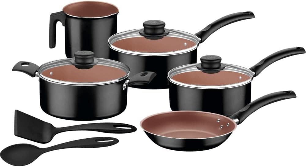 Jogo De Panelas Tramontina 7 Peças Turim Antiaderente Preto ...