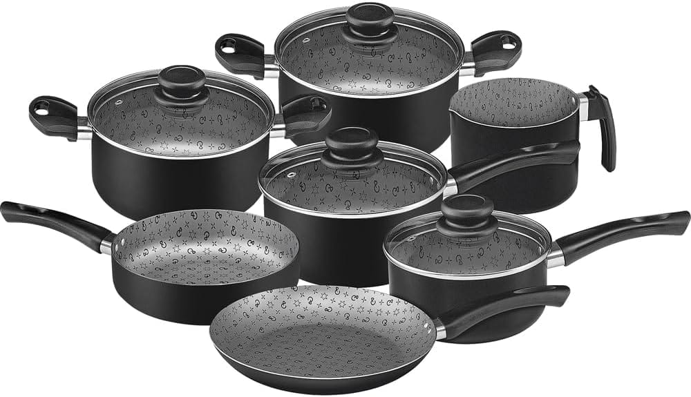 Panelux CONJUNTO PANELAS ALUM 7 PCS AA ST PRA/PRETO MAXIMUM ...