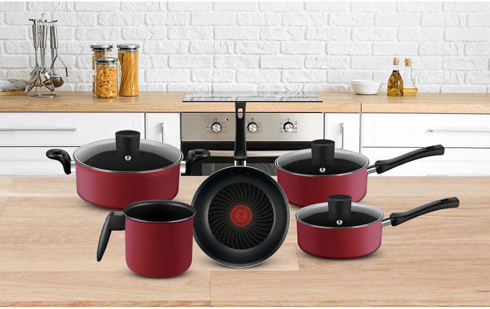 Jogo de Panelas Rochedo Limpa Fácil Limited 5 Peças Vermelho - Image 4