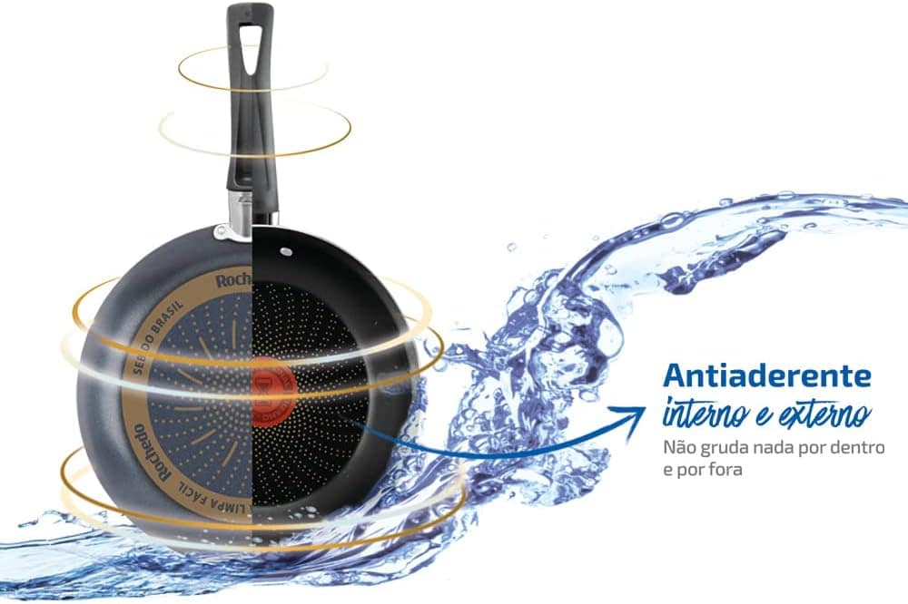 Jogo de Panelas, Rochedo, Limpa Fácil, 7 peças, Grafite - Image 3