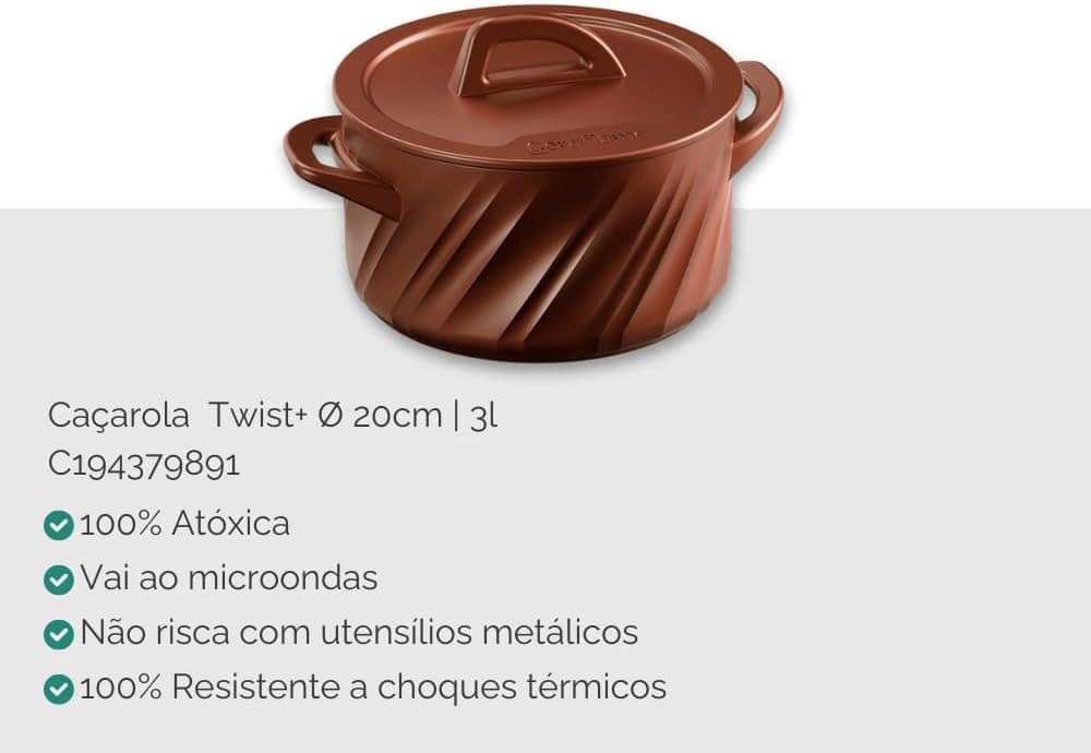 Ceraflame Conjunto Twist+ 4 Peças (Indução) - Cobre - Image 11