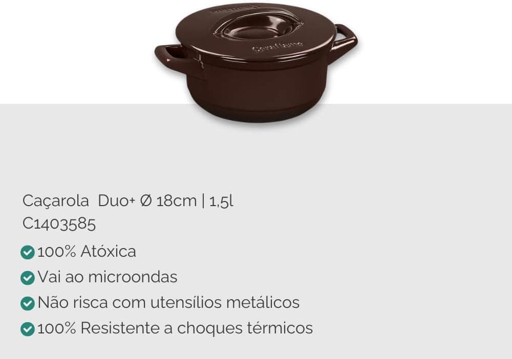 Ceraflame Conjunto Duo+ 4 Peças - Chocolate - Image 8