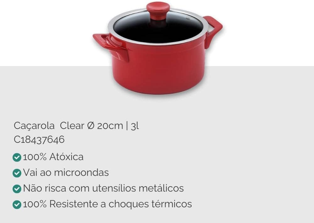 Ceraflame Conjunto Panelas de Cerâmica Clear 5 Peças Pomodor... - Image 10