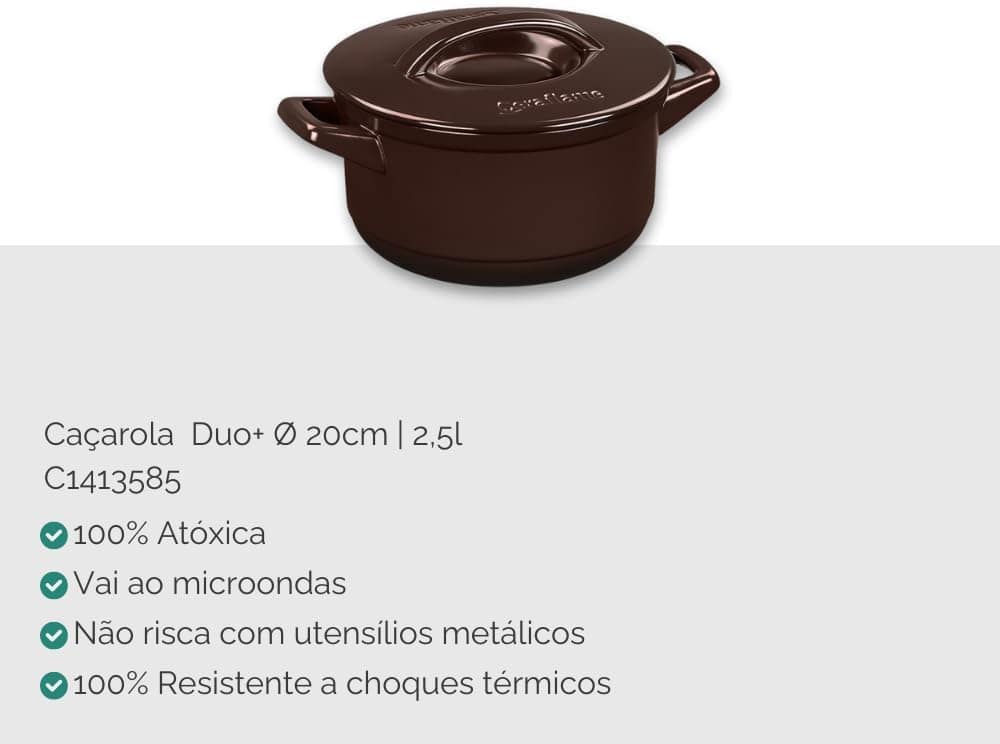 Ceraflame Conjunto Duo+ 4 Peças - Chocolate - Image 9