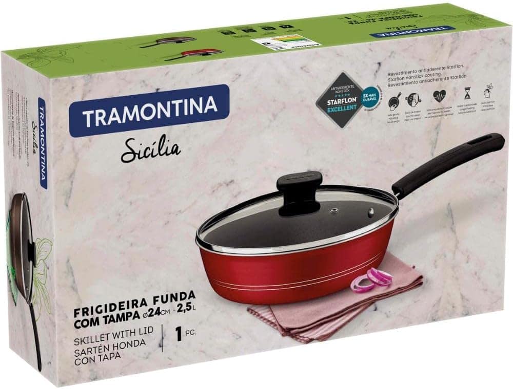 Frigideira Funda Tramontina com Tampa Sicília em Alumínio co... - Image 3