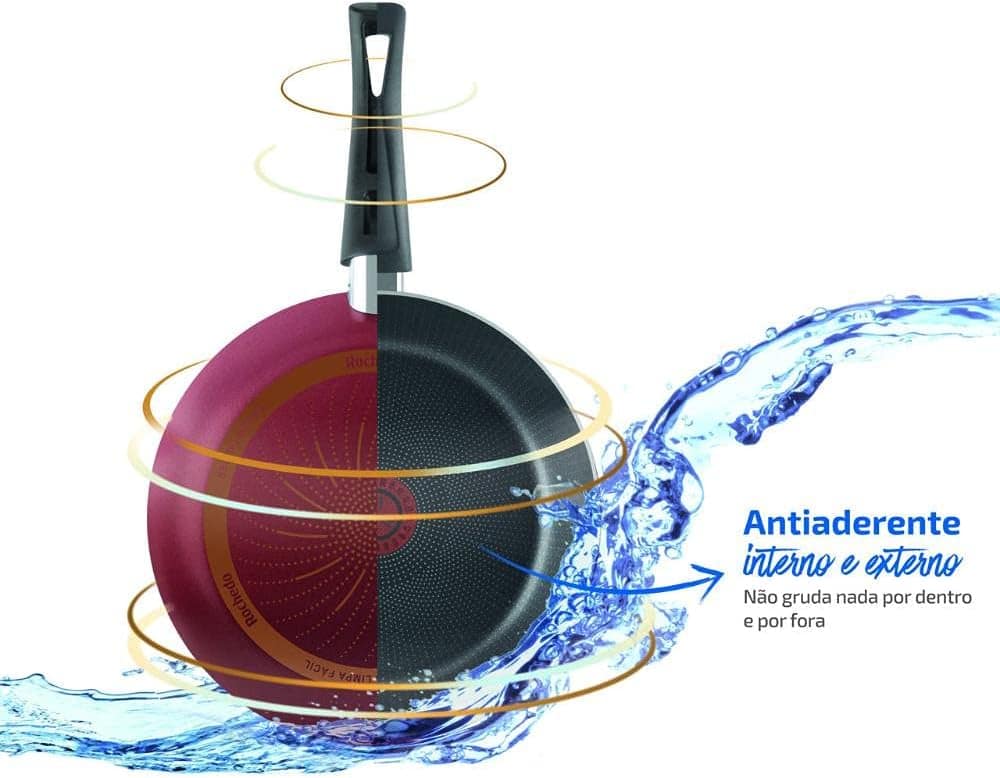 Frigideira Antiaderente Rochedo Limpa Fácil Colors 26cm - Image 7