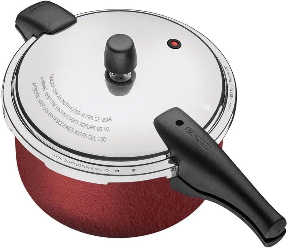 Panela De Pressão Vancouver Tramontina Vermelha 24 Cm
