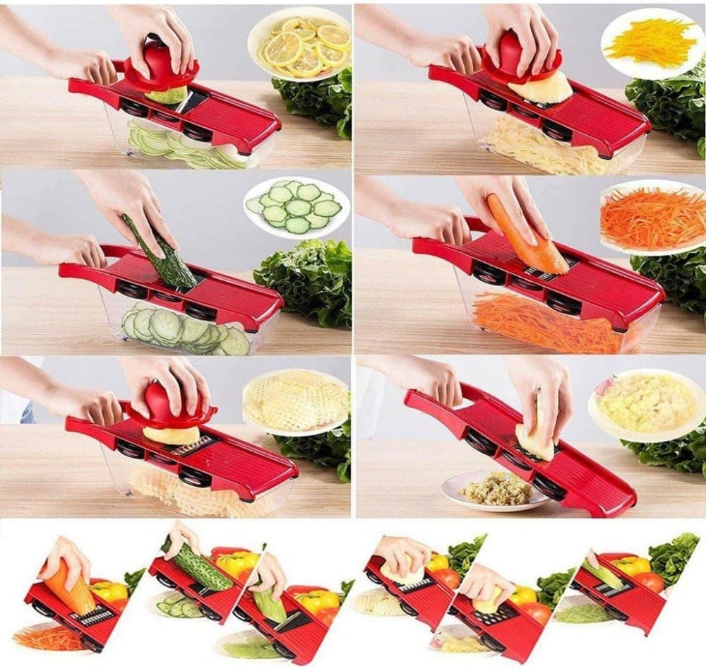 Ralador Cortador Fatiador de Legumes e Frutas, Manual, 6 Lâm... - Image 5