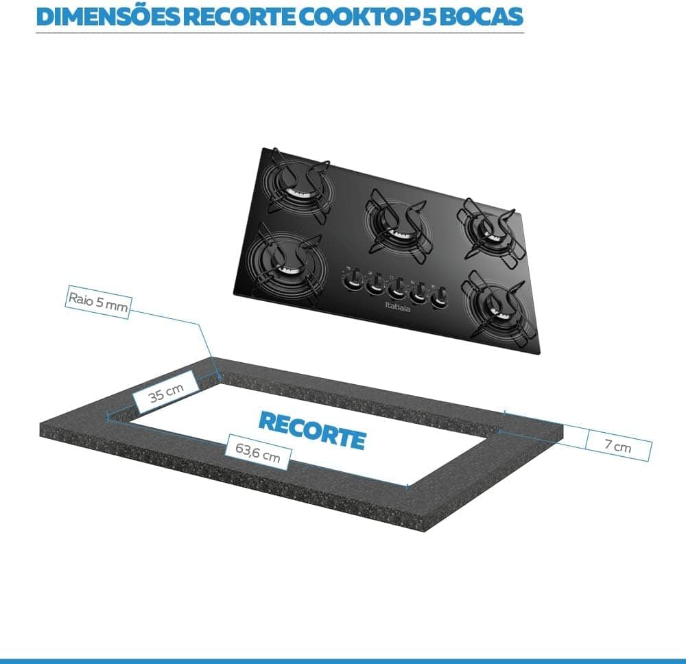 Itatiaia Cooktop 5 Bocas Preto Bivolt - Image 2