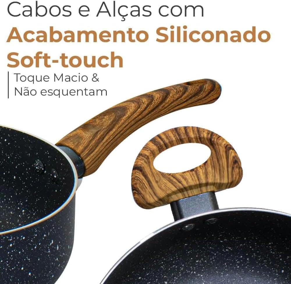 Conjunto 5 Panelas Yafo Indução Granito - LEHAVÍ - Image 7