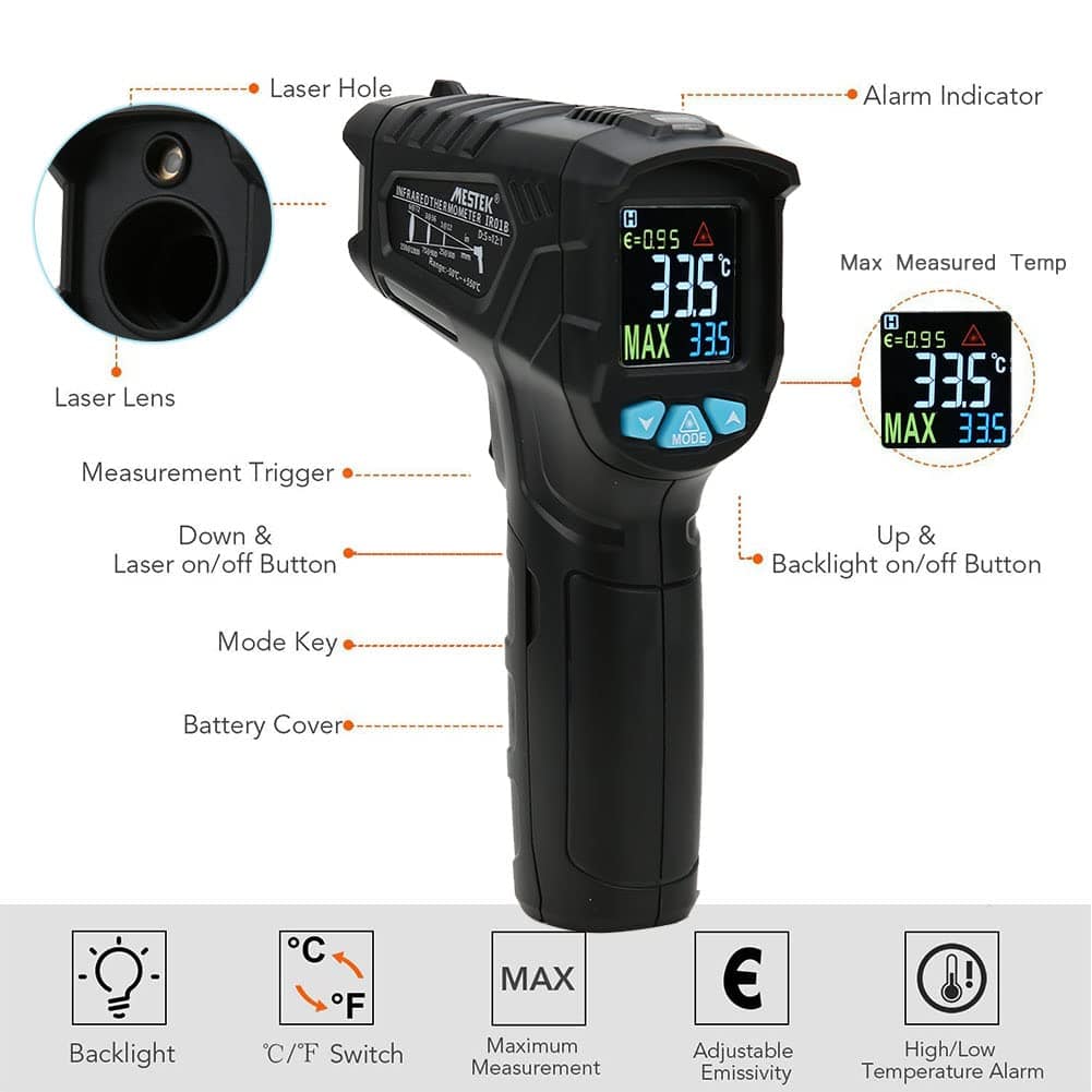 Termômetro Infravermelho OKJHFD, Termômetro Industrial IR01B... - Image 5