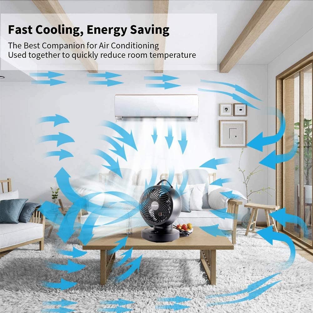 Ventilador de mesa Circulador de ar com controle remoto, lâm... - Image 4