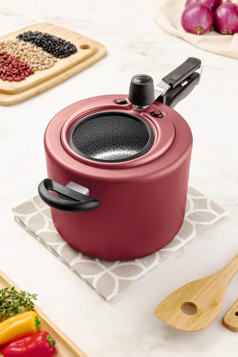 MTA PANELA DE PRESSAO COR CEREJA COM VISOR DE VIDRO SUPERIOR... - Image 4