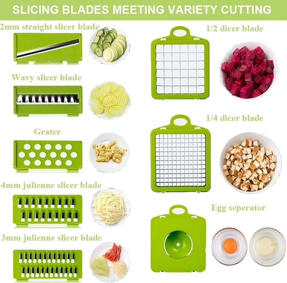 Fatiador de vegetais Mandoline 13 em 1, fatiador de legumes,... - Image 3
