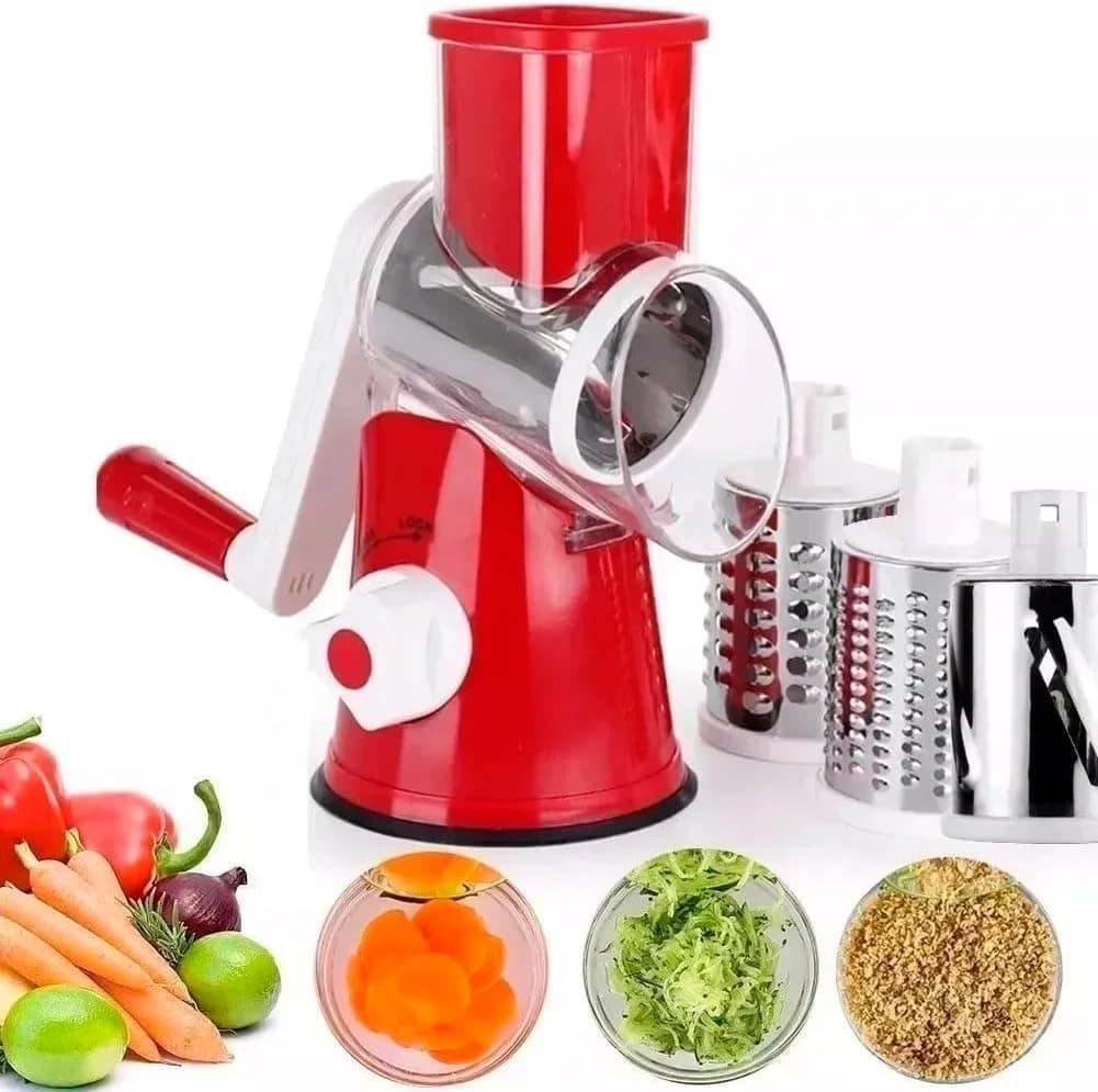 Cortador e Ralador Multiuso, Manual, 3 Em 1, Fatiador de Leg... - Image 2