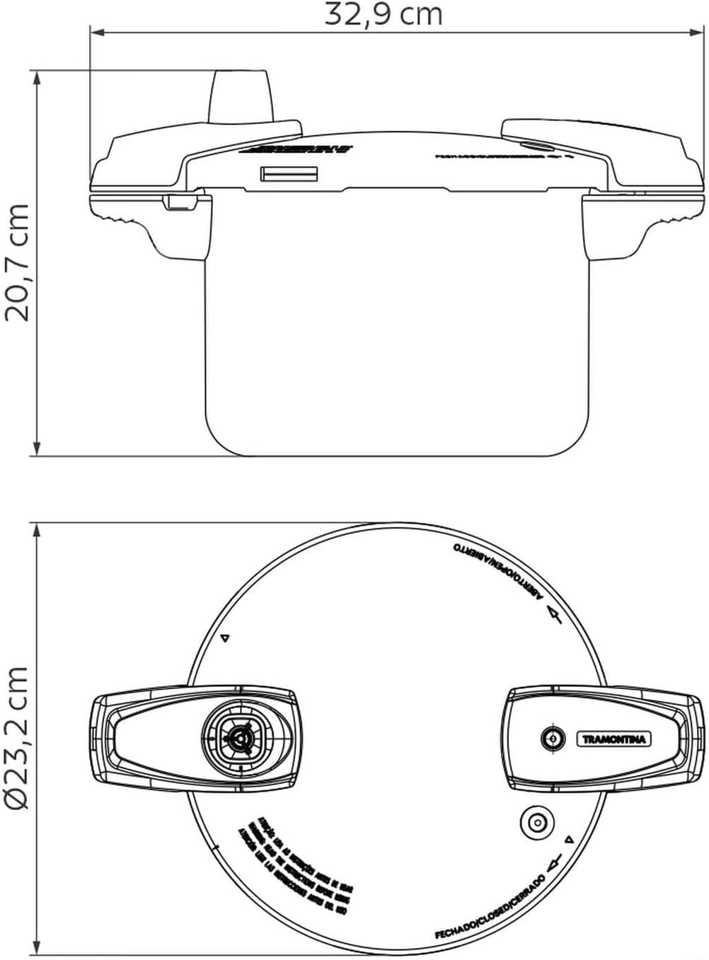 Panela de Pressão Tramontina Arizona em Alumínio Antiaderent... - Image 6
