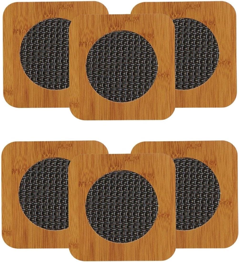 Descanso de panela de madeira 6 peças protege sua mesa