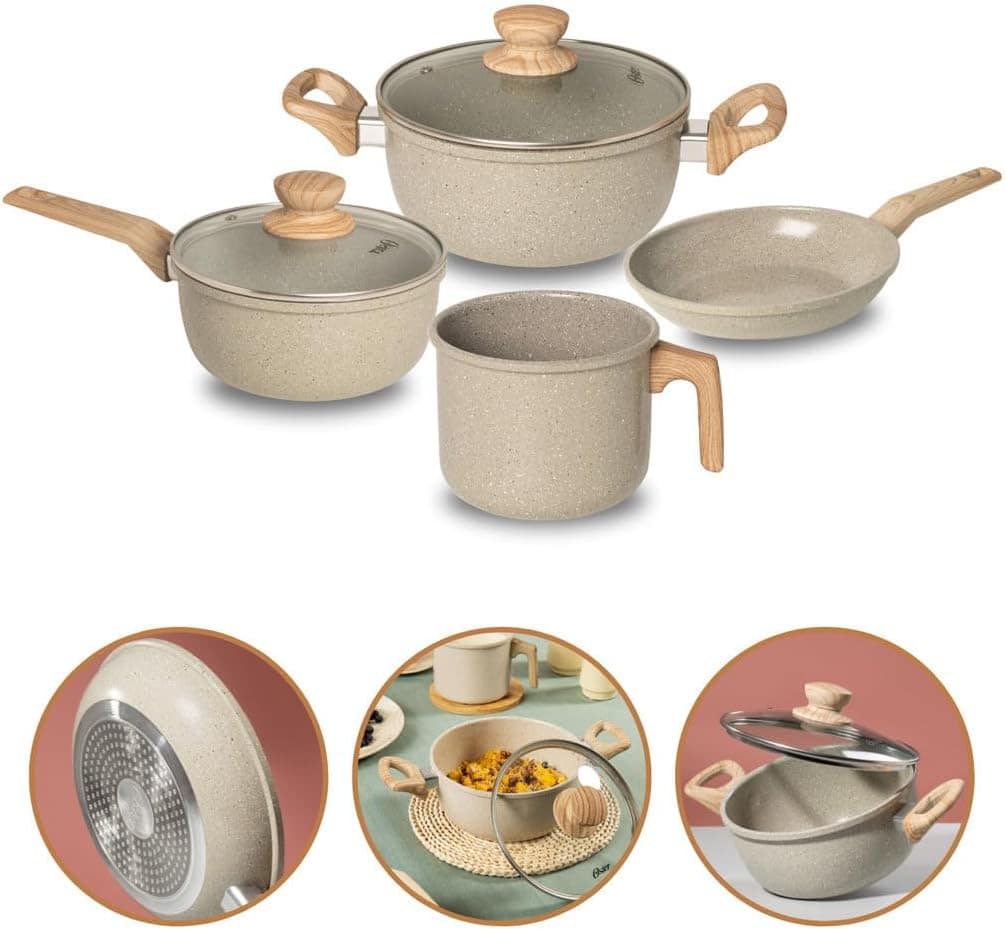 Conjunto de Panelas Gold em Alumínio, Revestimento Cerâmico,... - Image 3