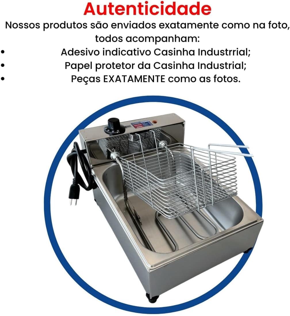 Fritadeira Industrial Elétrica Cuba 5l Inox Sem Frente | É bom mesmo? Descubra antes de comprar - Image 8