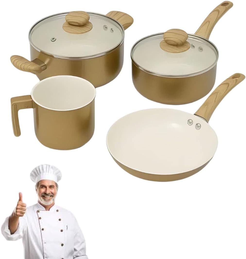 Conjunto de Panelas Antiaderentes com Revestimento Cerâmico ...