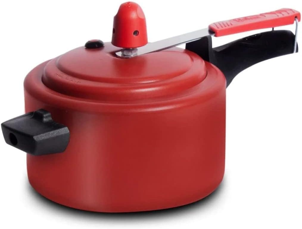 Panela de Pressão Antiaderente com 2 Litros Vermelha Bordo