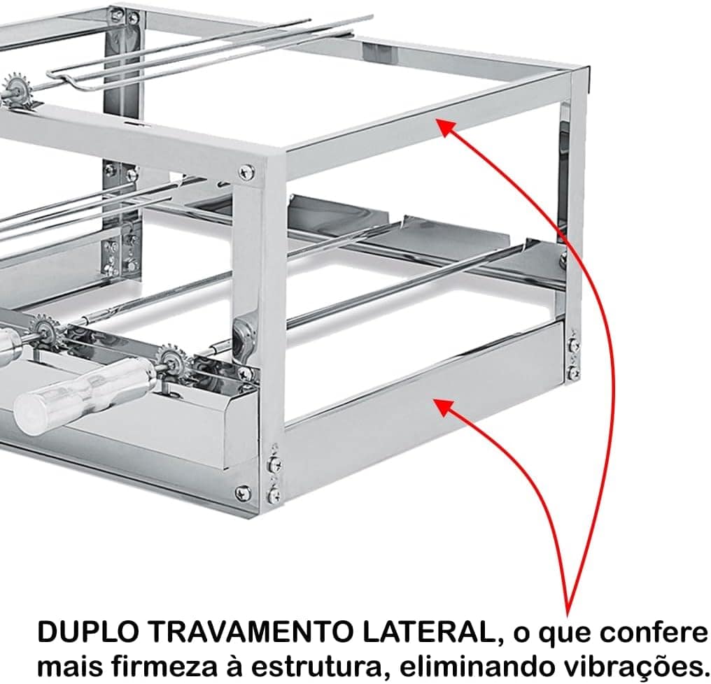 Churrasqueira Gira Grill Artinox - 100% Inox - 6 Espetos Gir... - Image 5