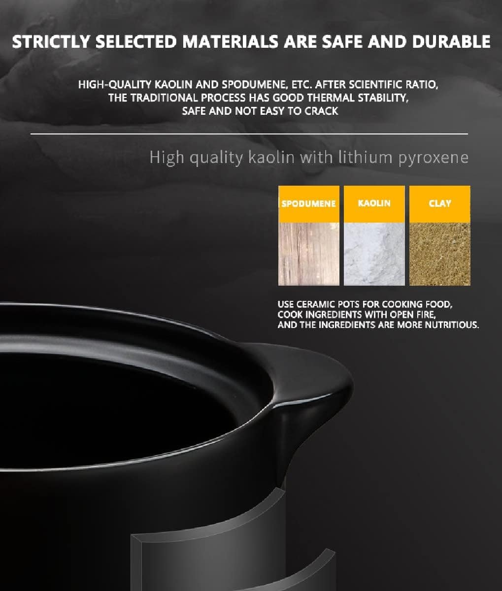 Panela de cerâmica à prova de vazamento panela de sopa total... - Image 5