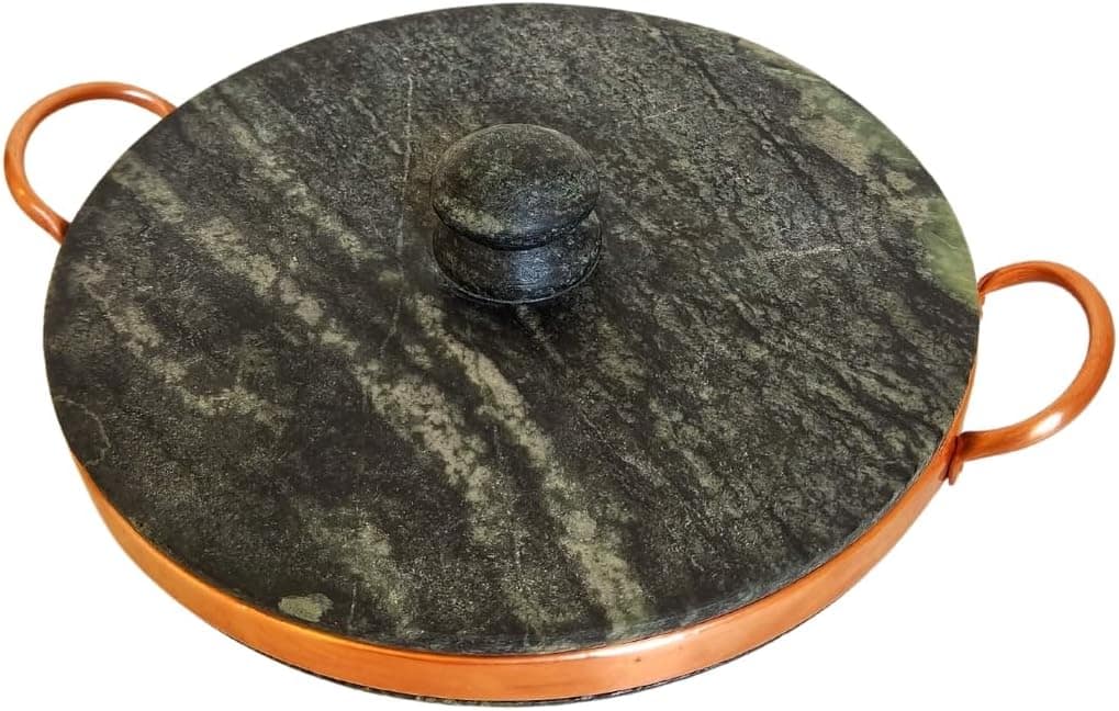 Frigideira Pedra Sabão Mantém Calor 26 Cm Antiaderente Rústi...