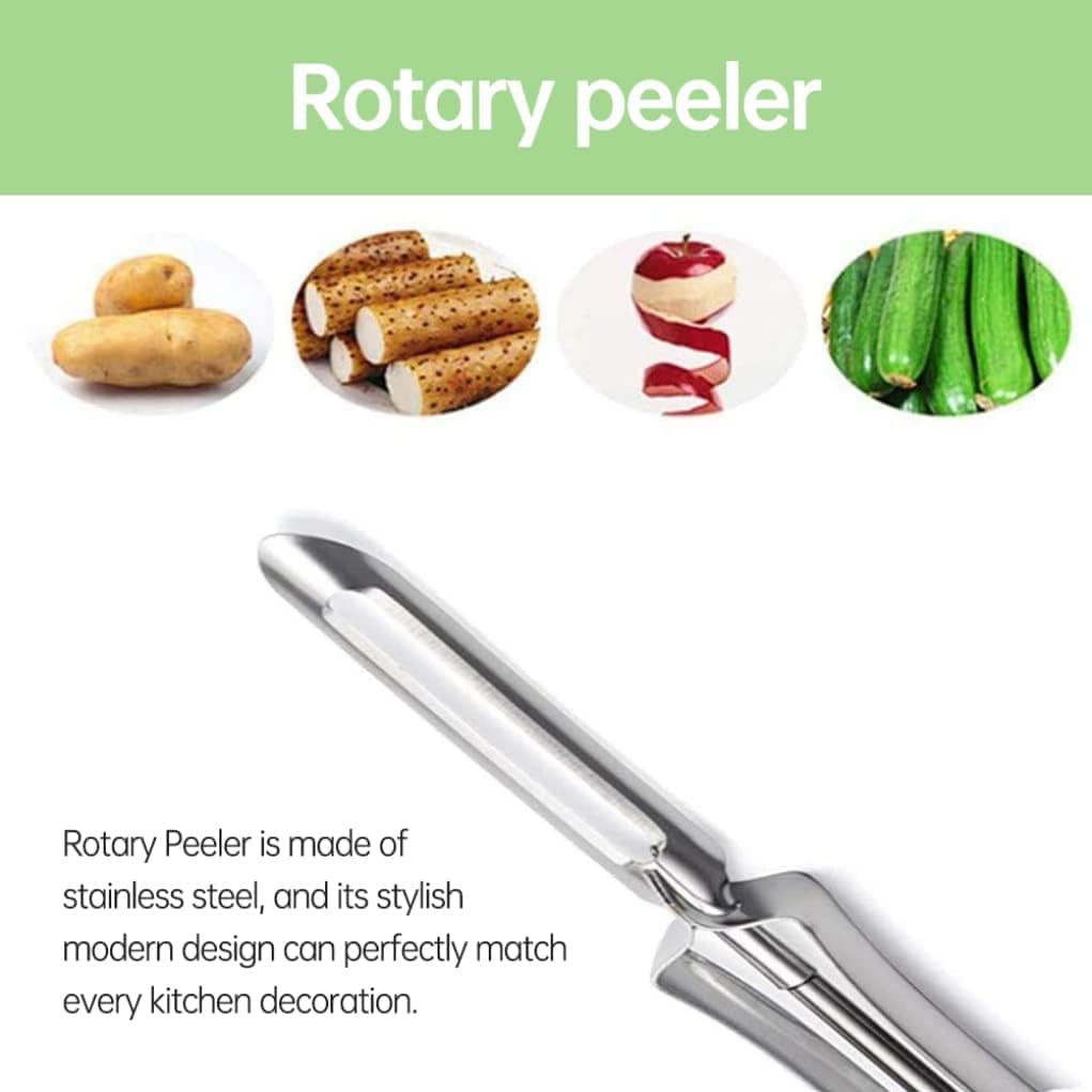 Descascador de batata rotativo, descascador de legumes de aç... - Image 7