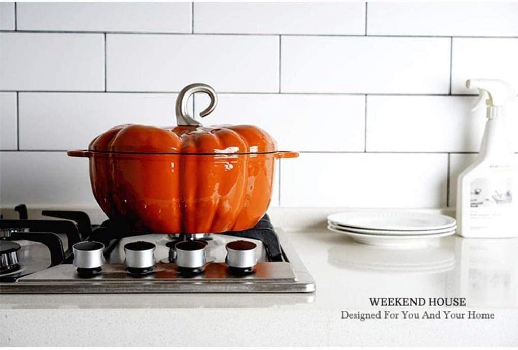 MYYINGBIN Panela esmaltada de ferro fundido de abóbora de 24... - Image 7