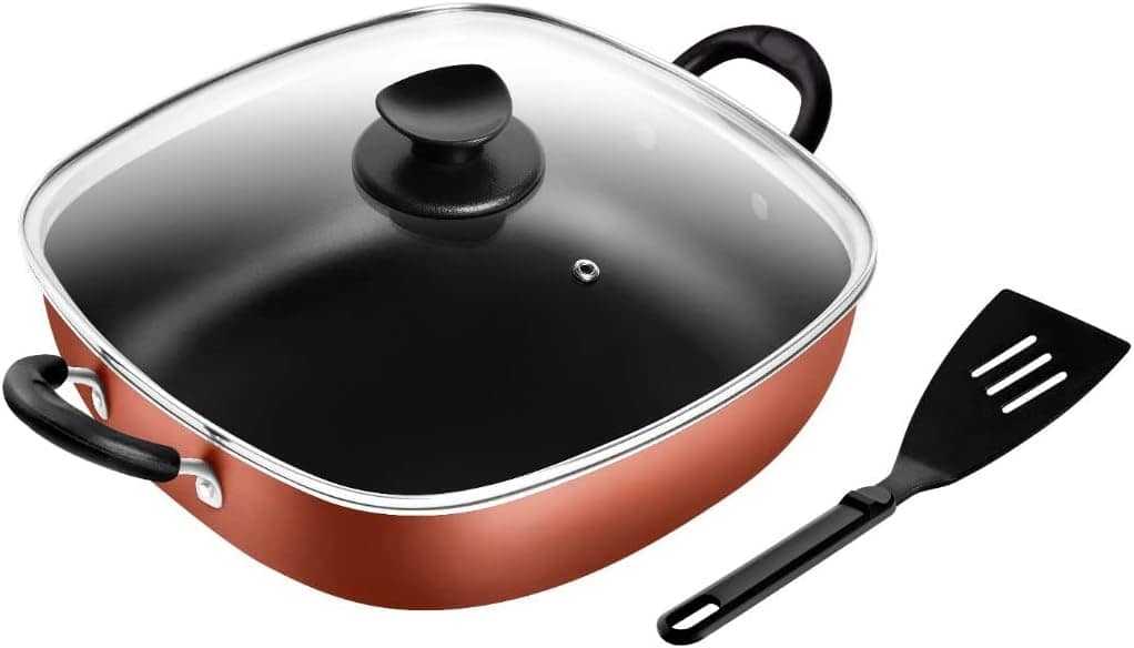 Frigideira Wok Quadrada 2 Alças N°29 Antiaderente Cobre Pato... - Image 3