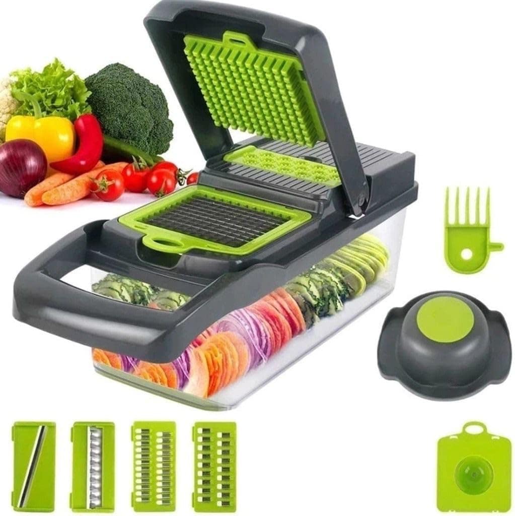 Cortador Multifuncional Fatiador de Legumes 14 Em 1 Verduras... - Image 2