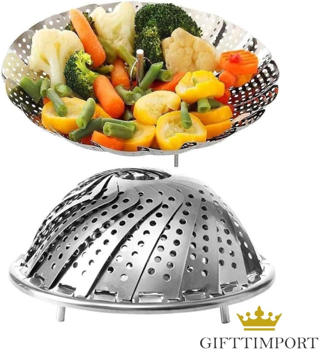 Cesto Cozimento a Vapor Inox Cozinha Legumes na Panela comid... - Image 2