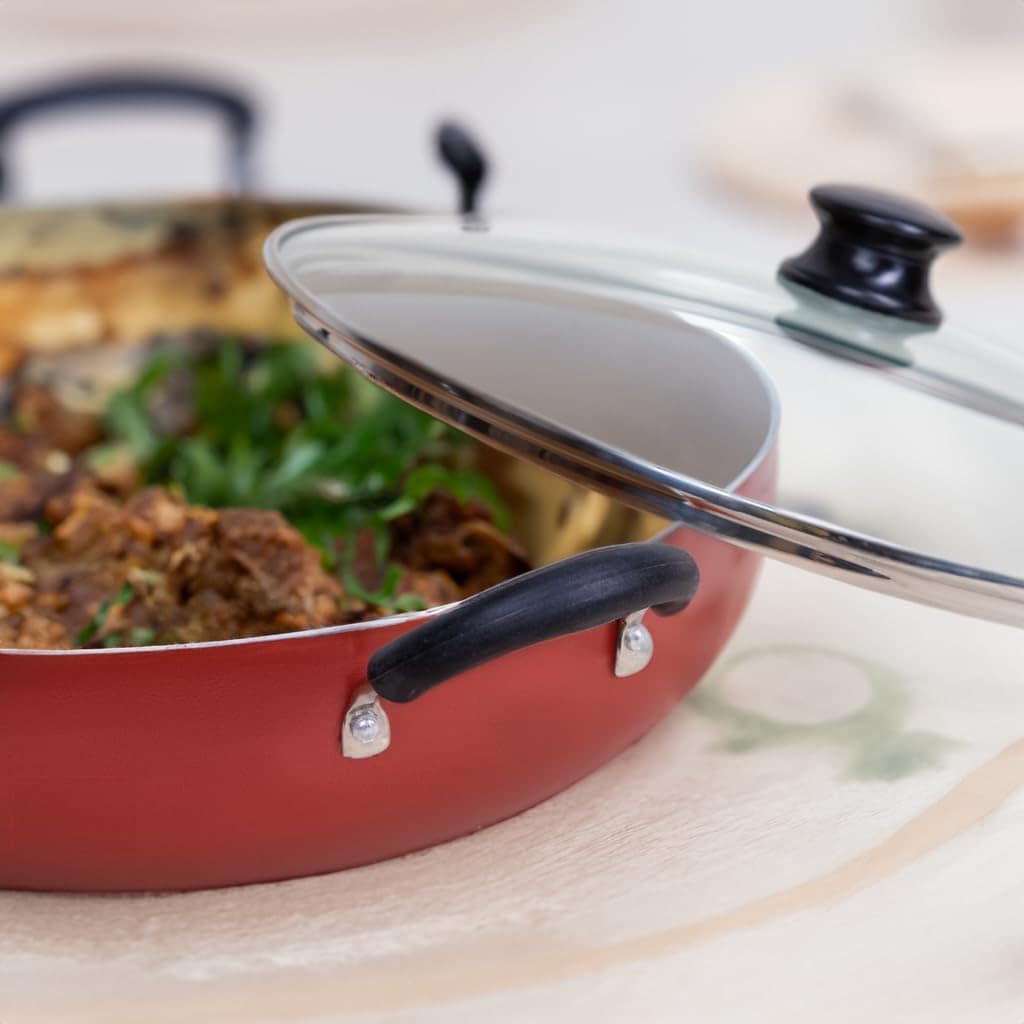 Panela Grande Wok Antiaderente Com Tampa 32cm 6 Litros Cor C... - Image 3