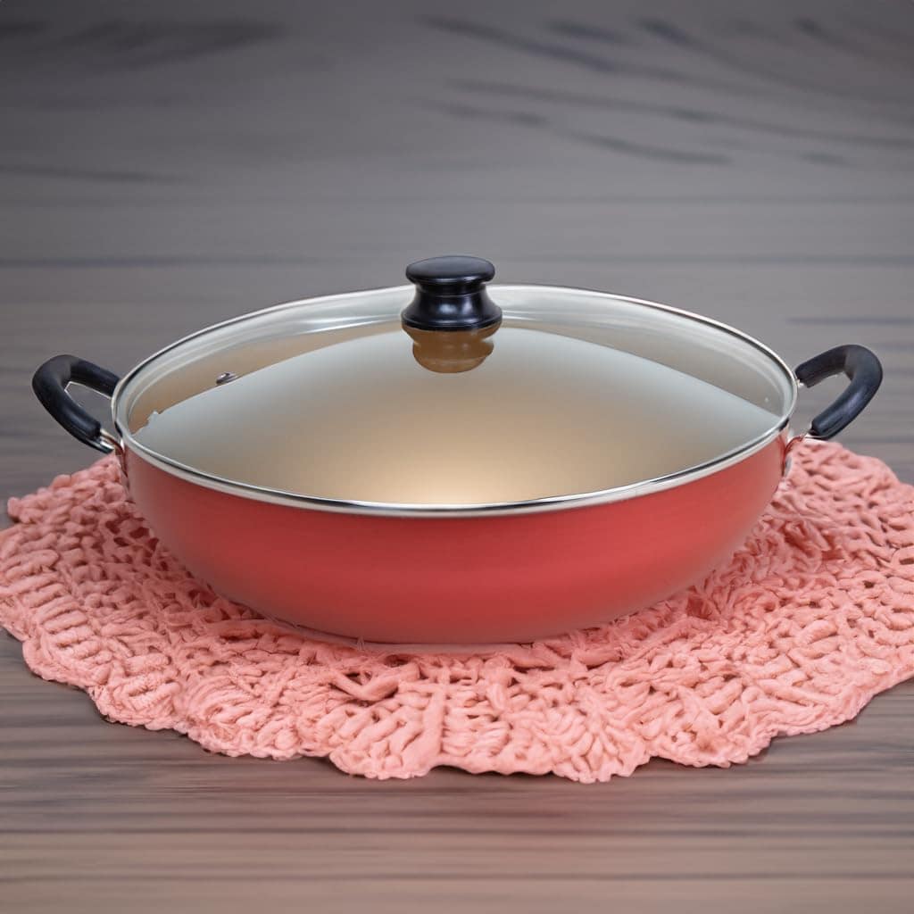 Panela Grande Wok Antiaderente Com Tampa 32cm 6 Litros Cor C... - Image 2