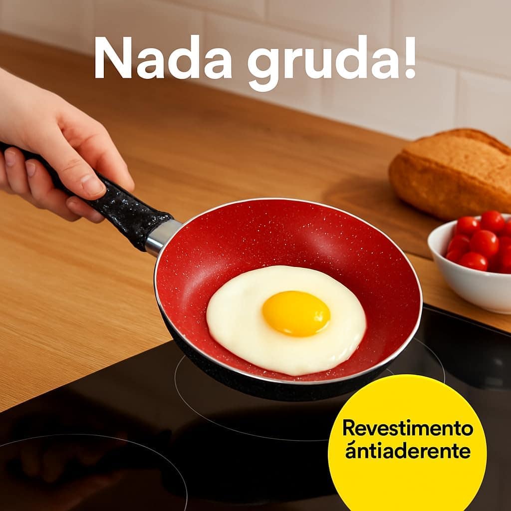 Conjunto Jogo de 4 Panelas Antiaderente Com Tampa de Vidro P... - Image 7