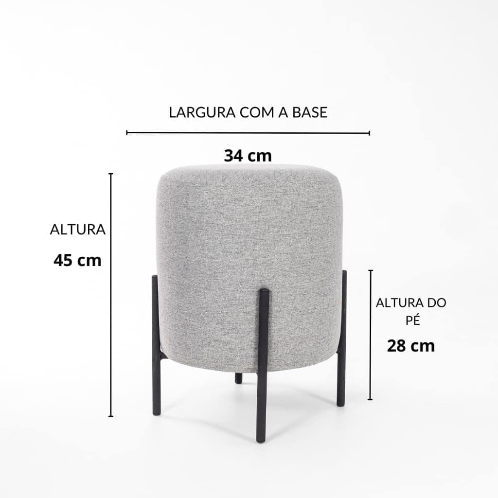 Decorativo Luxo Tecido em Linho Banqueta Redondo,Apropriado ... - Image 2