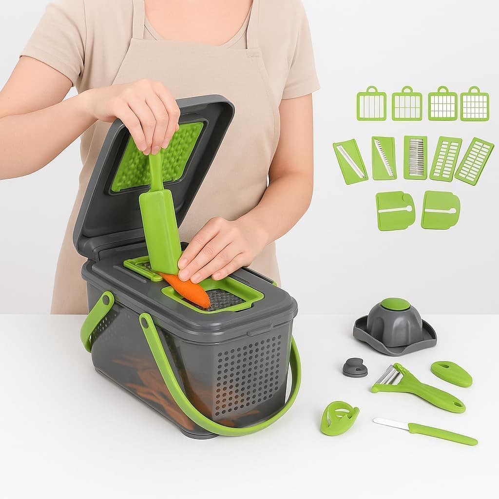 Conjunto Cortador e Ralador de Vegetais Com 22 Peças - Ideal... - Image 5