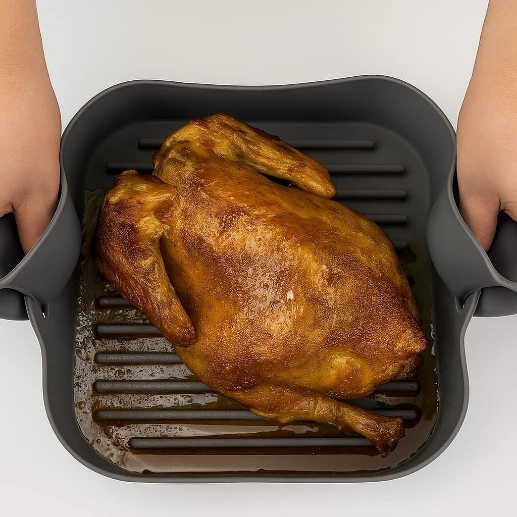 Forma Fritadeira de Silicone 16cm Quadrada (Cinza), Reutiliz... | É bom mesmo? Descubra antes de comprar - Image 4