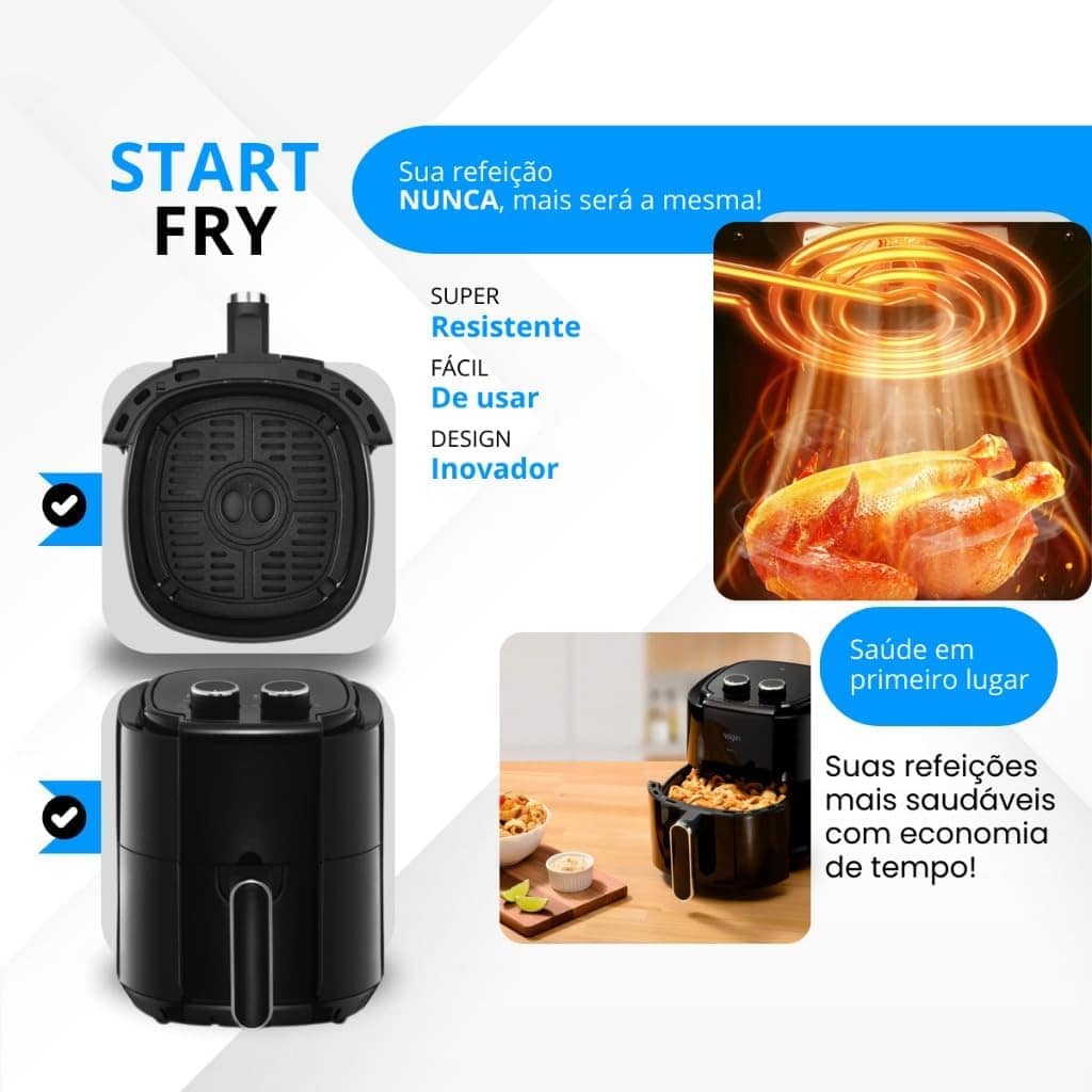 Fritadeira Eletrica Air Fryer 3.5 Litros 1400w 3.5 Litros 12... | É bom mesmo? Descubra antes de comprar - Image 3
