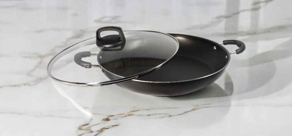 Paella Frigideira N30 Tacho Antiaderente Tampa Vidro - Rosé - Image 4