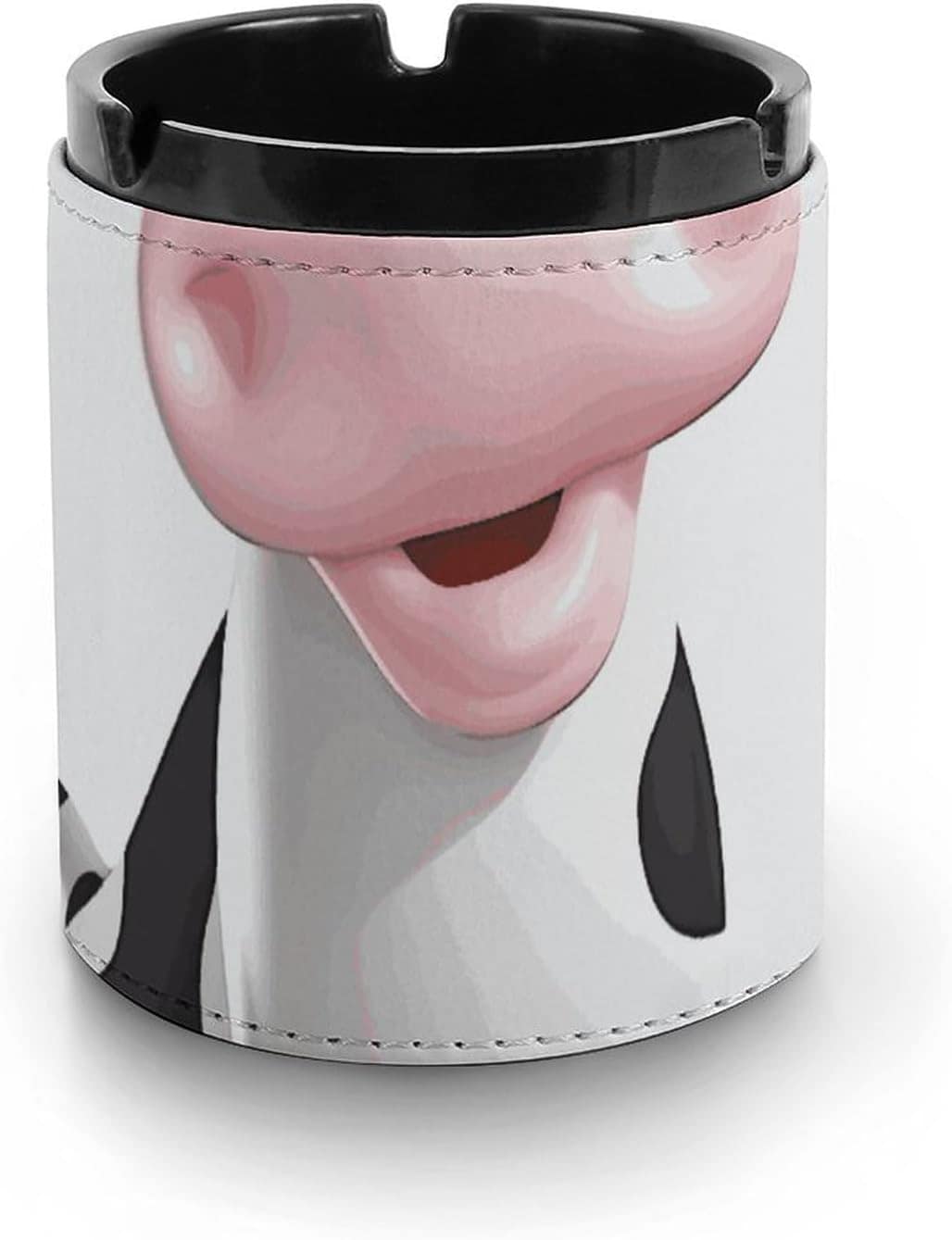 Cinzeiro de couro de vaca leiteira de desenho animado para c...