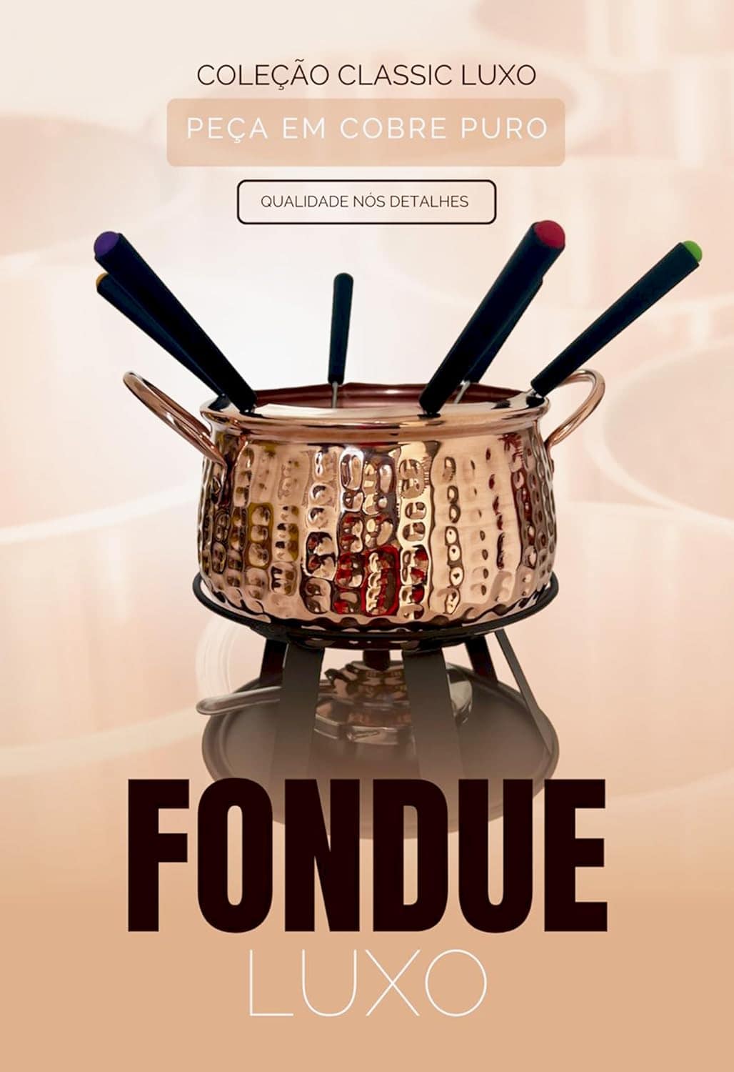 Conjunto Fondue De Cobre Puro 6 Pessoas - Image 5