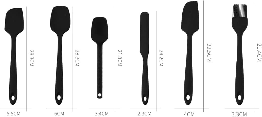 Kit de colheres escumadeiras e espatulas de silicone 6 peças... - Image 2