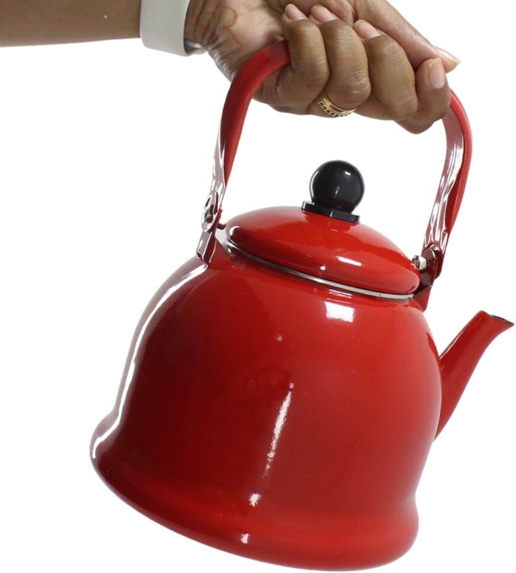 Mimo Style Chaleira Retrô na Cor Vermelha 1700ml, em Ferro E... - Image 3